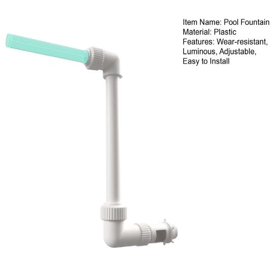 Фонтан для бассейна, светящийся в темноте, регулируемый резьбовой интерфейс, прохладный, теплый, спринклер для водопада, возвратные форсунки, принадлежности для бассейна