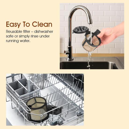 Reusable Stainless Steel Coffee Filter for Ninja Fits PB051 PB040 PB041ST 120-Mesh Fine Replacement for Pods And Grounds Eco-Friendly Coffee Pods