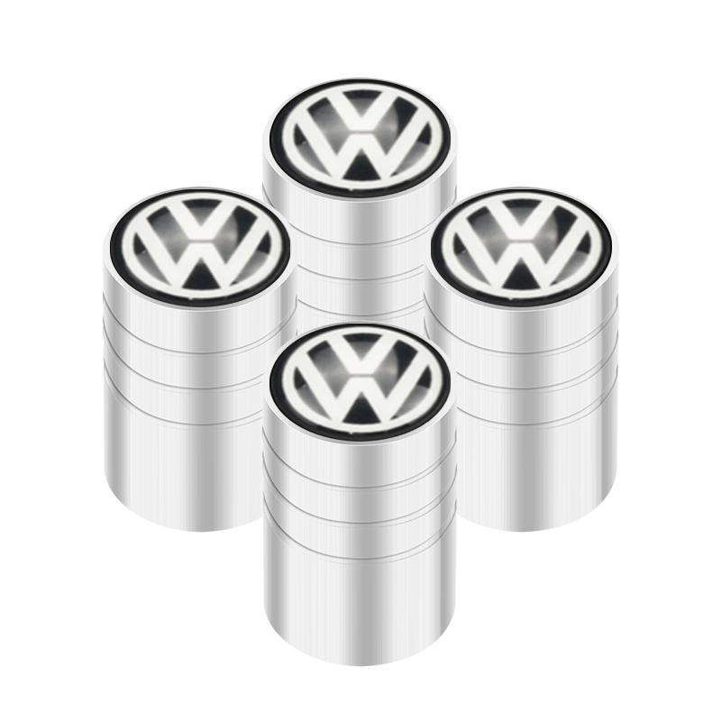 2026 Hot 4Pcs Car Tire Valve caps Emblem metal Cap Case For VW Volkswagen Passat B5 56 Golf 6 Polo Touran Interior Mouldings OXKE-L6