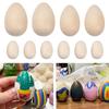 Simulation Wooden Eggs for DIY Painting Creative Lotus Bead Ornaments Easter Home Decor Unique Hand Painted Art Craft Supplies