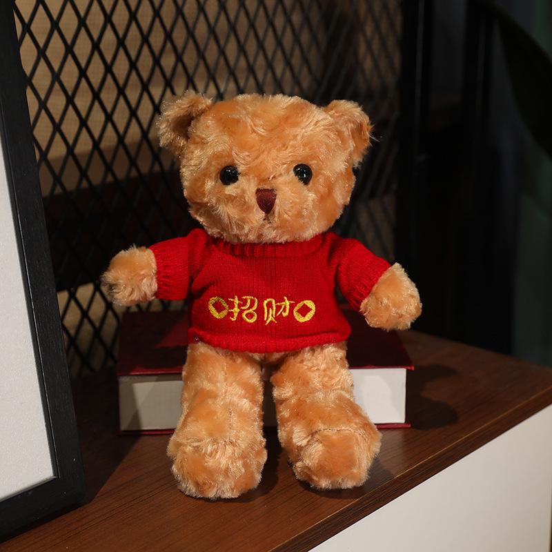 Teddy Bear Sweater Hug Plush Doll for Girls - Valentine's Day or Birthday Gift