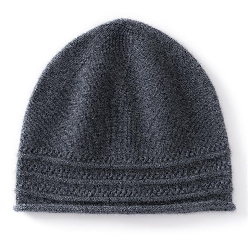 Autumn and winter cashmere hat women's warm knitted hat cashmere knitted hat winter women's cold-proof cashmere warm knitted hat