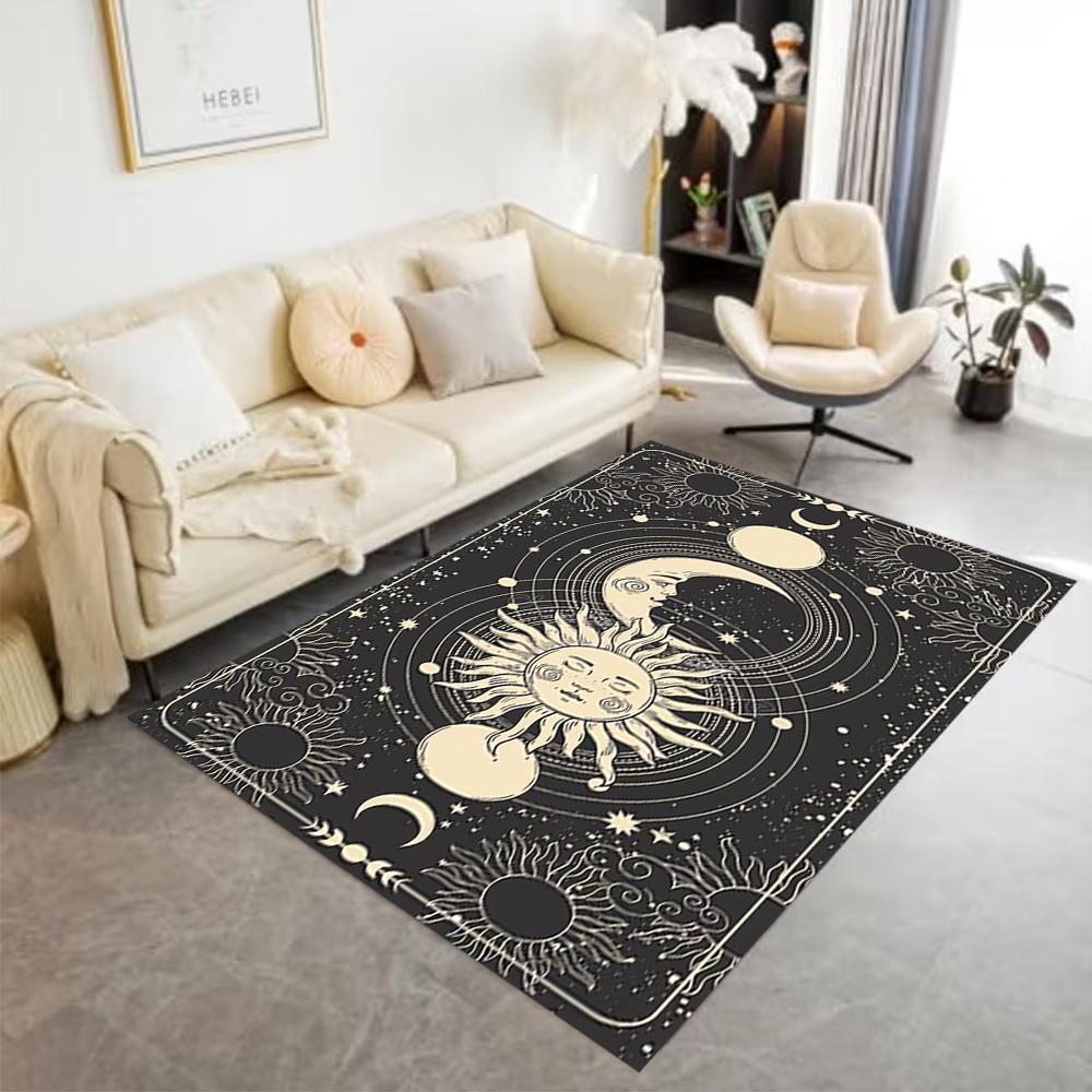 1pc compass rug home carpet non slip design for bedroom gift