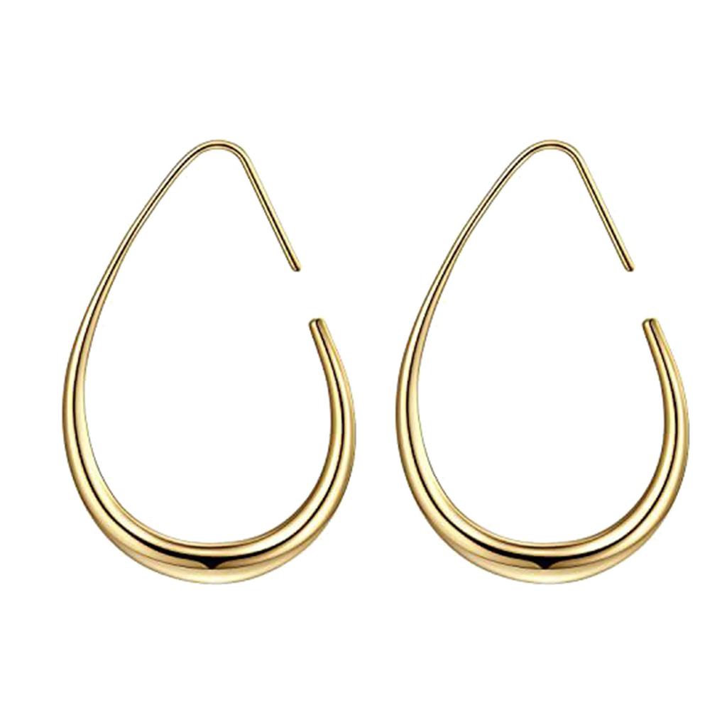 Comfortable Tear Drop Hoop Earrings Stylish Teardrop Hoop Earrings Distinctive Ear Ornament for Fashion Individuals