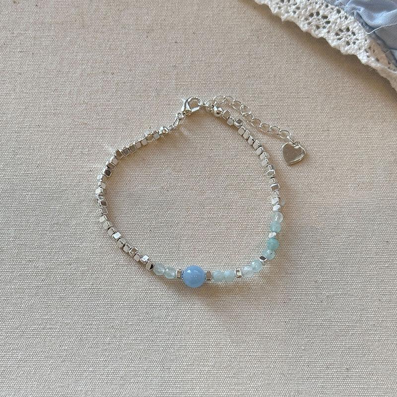 Broken Silver Black Gallstone Crystal Bamboo Bead Bracelet Fashionable Simple Exquisite Light Luxury High-end Temperament Niche Bracelet