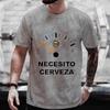 Рубашки для мужчин NECESITO CERVEZA Футболки с принтом Мужские футболки Футболка для пивной вечеринки Футболка с коротким рукавом и круглым вырезом Верхняя одежда на лето