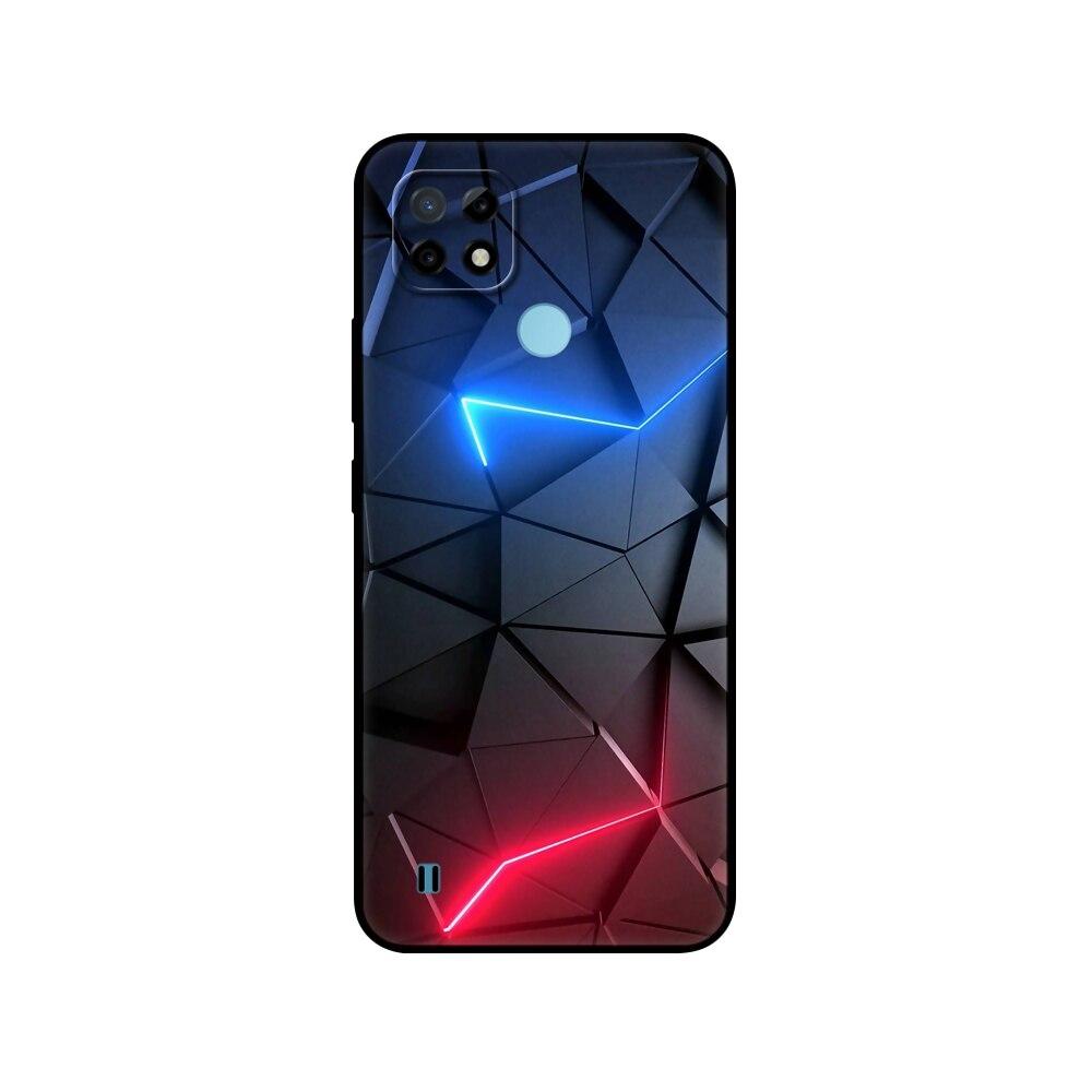 Силиконовый чехол для Realme C21 для OPPO RealmeC21 C 21, чехлы для телефонов 6,5 дюйма; Funda RMX3201 Bumper Capa Etui Мягкий черный чехол из ТПУ