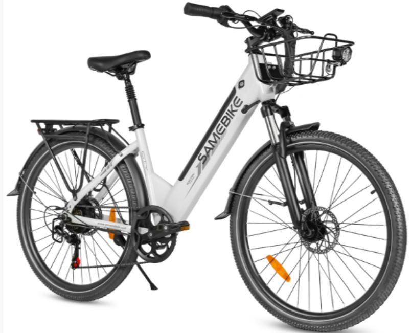 EU Hot Sale 26 Inch City Ebike 36V500D Fast Speed 15AH Lady City Electric Bicycle with Rear Carrier