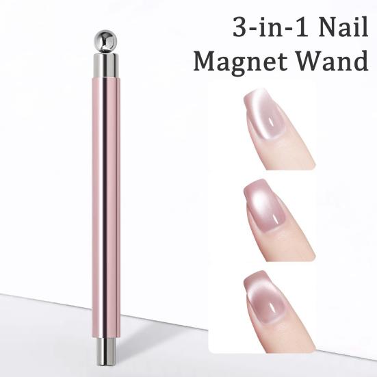 1/3 шт. Магнитная палочка для ногтей «Кошачий глаз», 3-в-1, двухсторонняя магнитная ручка для лака с круглыми бусинами, инструмент для дизайна ногтей с гель-лаком «Кошачий глаз» для женщин