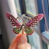 Colorful Butterfly Zircon Brooches For Women Shiny Crystal Lapel Brooch Pin Trendy Clothing Jewelry Accessories