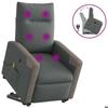 VidaXL Reclining Massage Armchair Dark Grey Fabric 3324096