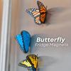 1 Set Climbing Ivy Refrigerator Magnet with Articulating Stems 3D Butterfly Simulated Vine Leaf Plants Fridge Magnet Kitchen Locker Decoration