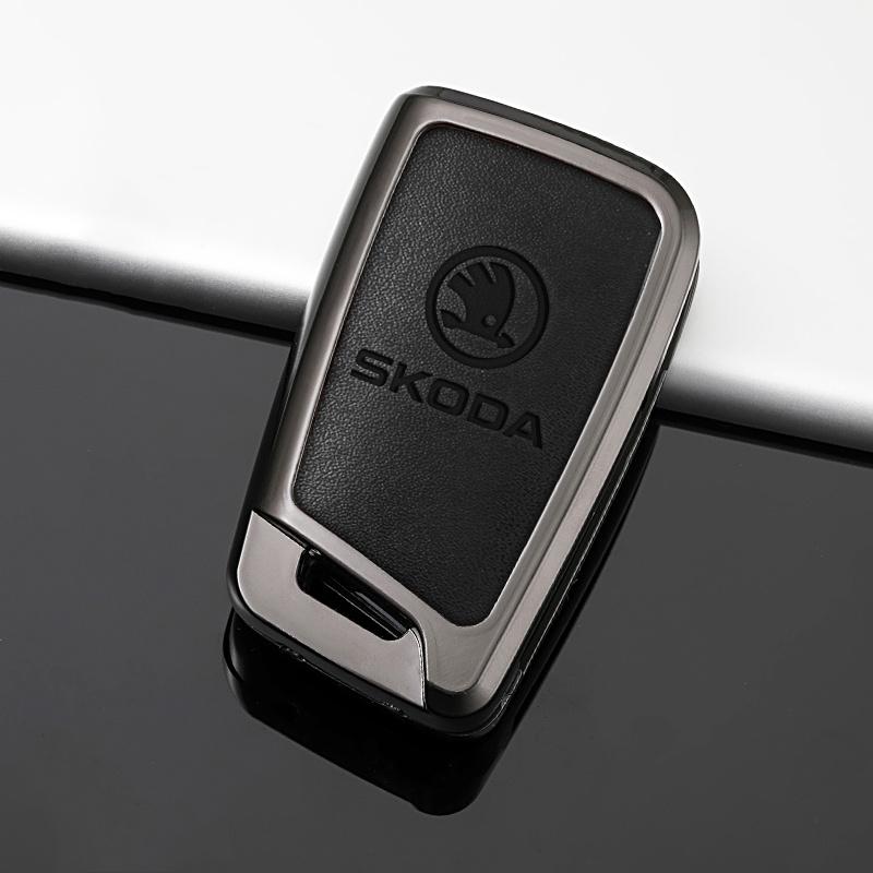 Car Flip Remote Key Fob Case Cover Protector Shell Bag For Skoda Octavia A5 A7 Fabia Superb Kodiaq Karoq Keychain Accessories