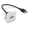 Пластирон USB-A - Waytex - 37268 - 45x45 мм - кабель 20 см - разъем female
