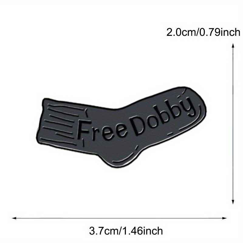 Интересные мультяшные брюки "Free Dobby" Брошь с надписью Рюкзак Шляпа Утягивающая талию Игла Пряжка Значок