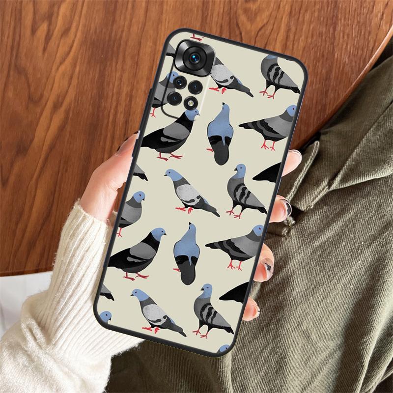 The Pigeons Case For Xiaomi Redmi Note 14 Pro 13 12 11 10 15 Pro Plus Redmi 15 C 13 10C 12C 13C 14C Cover