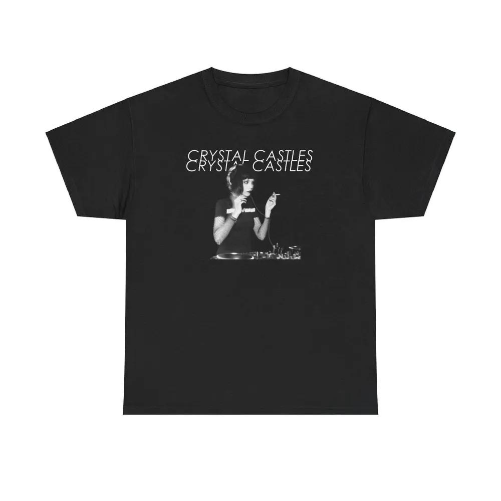 Унисекс хлопковая футболка с коротким рукавом и круглым вырезом Alice Glass Crystal Castles