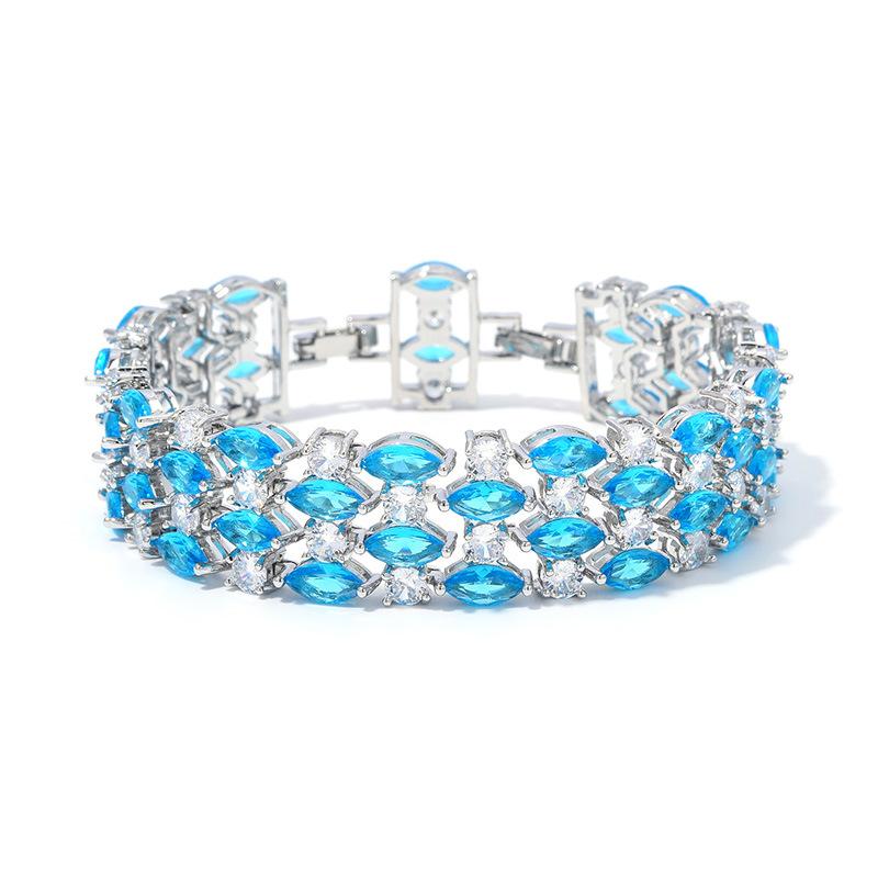 Crystal Zircon Women'S Bracelet, Diamond-Encrusted Bracelet Women, Gift Colored Jewelry.