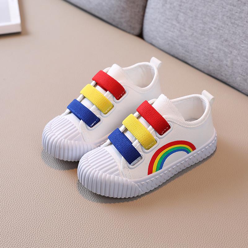 ZapatillasChild Canvas Shoes Rainbow Boy Casual Shoes Versatile Girl Sports Shoes Spring Autumn Child Shoe Tenis Zapatillas Niño