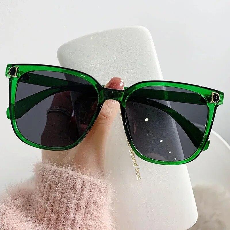 Fashion Oversized Sunglasses Woman Brand Designer Vintage Square Sun Glasses Female Big Frame Gradient Shades Oculos De Sol