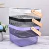 Solid Color Storage Organizer Basket Bamboo Handle Hanging Kitchen Baskets  Picnic