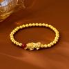 Gold Sand Bracelet, Palace Style, Ancient Method Beaded Pixiu Bracelet for Women, Retro, Long-lasting Colorfast Jewelry