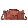 Handmade Real Goat Leather Brown Classic Gym Sports Travel Weekend Premium Bag