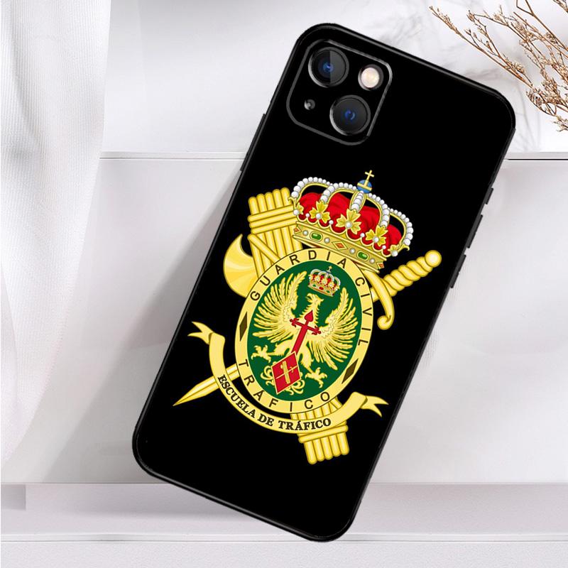 Spain National Police Logo Case For iPhone 14 16 15 Pro Max 11 12 13 Mini 7 8 Plus X XR XS MAX Soft Shockproof Cover