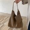 Casual and Versatile Large-capacity Soft Leather Tote Bag for Commuting Student Shoulder Bag for Class