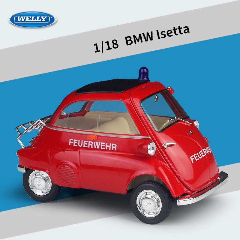 1/18 WELLY BMW Isetta, модель автомобиля из сплава, литье под давлением, металлические игрушечные автомобили, модель автомобиля, высокая имитация, коллекция, детские подарки