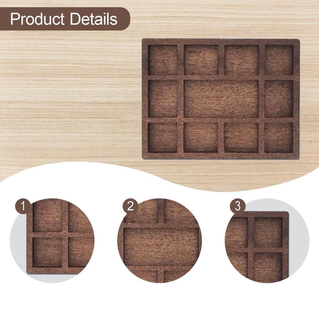 Миниатюрная полка для мелочей Организация Маленький деревянный поднос для демонстрации ювелирных изделий Держатель для ювелирных изделий для дома, офиса, кукольного домика, кухни, рукоделия