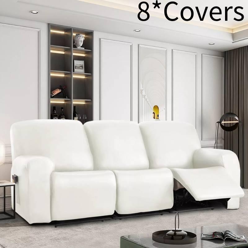Роскошный чехол на диван из искусственной кожи ПУ Водонепроницаемый Полная защита Чехол для кресла-реклайнера Комплект