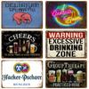 Whiskey Plaque Vintage Tin Sign Brand Home Drink Beer Wine Metal Sign Poster Wall Decor For Bar Pub Man Cave Decorative Plates