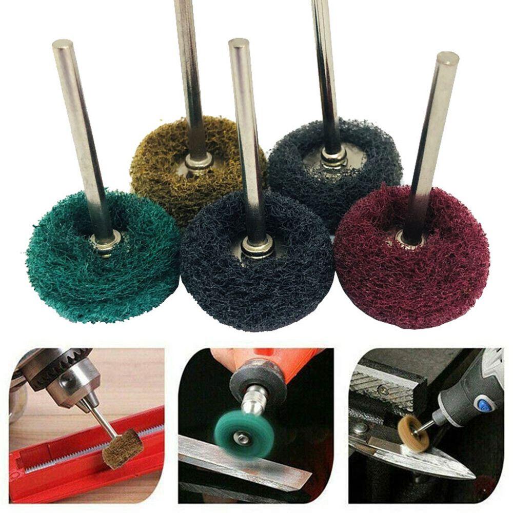 10pcs Abrasive Sanding Accessories Drill Abrasive Brush Polishing Wheel with 3mm Shank Nylon Buffing