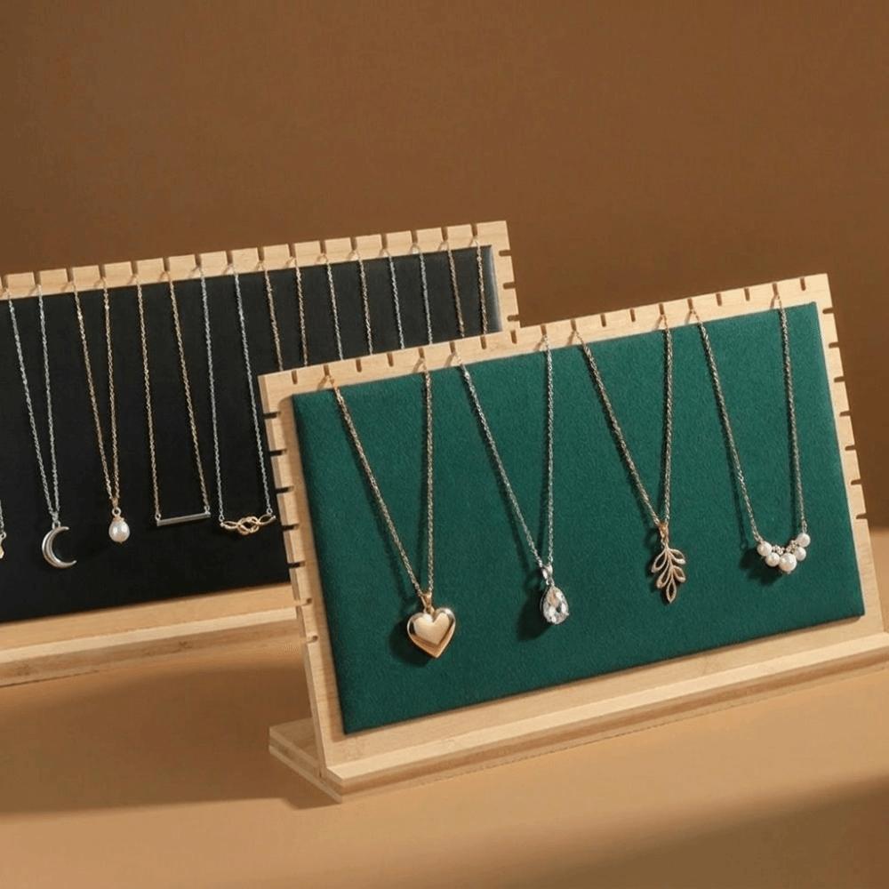 Solid Wooden Necklace Hanging Rack Multi-Functional Jewelry Display Frame Jewelry Organizer