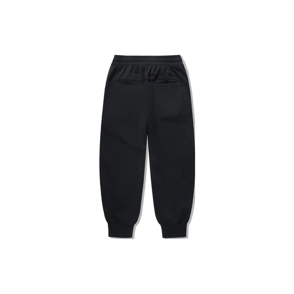 Li Ning Kung Fu Series Drawstring Cuffed Loose Casual Knitted Sports Pants Men Pants Black AKLU225-1