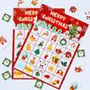 Educational Christmas Bingo Game Reusable Bingo Toys Set Xmas Activities