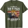 No Kings In America Since 1776 Bald Eagle Flag USA Freedom 4th Of July T-Shirt