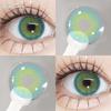 Eyeshare 1 Pair Green Contact Lenses for Eyes Beauty Pupils Lenses Eye 14.2mm Yearly Use Fashion Blue Colored Contacts Lenses Green