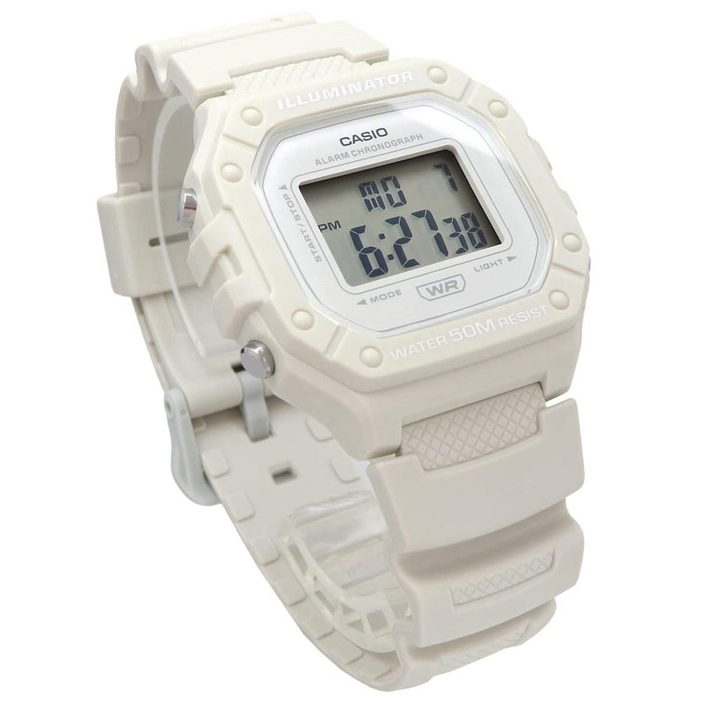 Casio Стандартные цифровые наручные часы W-218HC-8AV Мужские и женские Бежевые