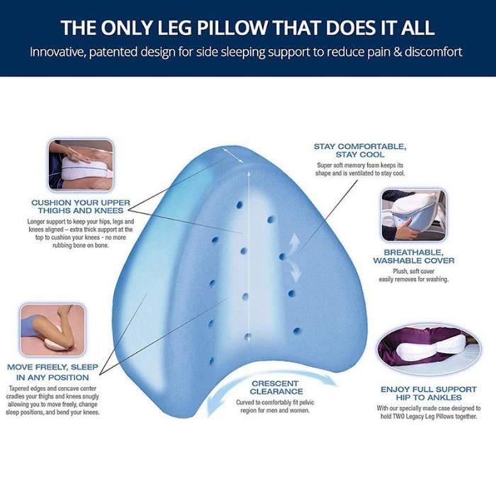 Genou Oreiller Mémoire Coton Mousse À Rebond Lent Femmes Enceintes Oreiller Côté Sommeil Pince Cuisse Jambe Coussin de Soutien