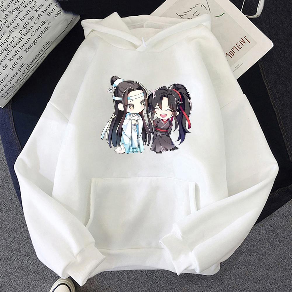 Pink Anime Mo Dao Zu Shi Hoodie Winter Clothe Women Oversize Crewneck Sweatshirt Kawaii Clothing Aesthetic The Untamed Sudaderas