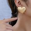2024 Trendy Heart-Shaped Frosted Stud Earrings for Everyday and Party Wear