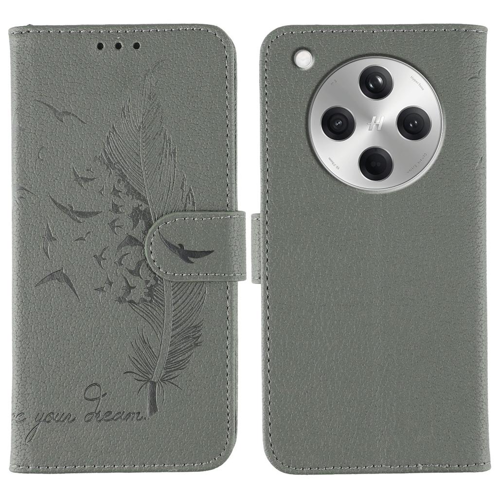 Для Oppo Find X8 5G Чехол с оттиском пера Кожаный кошелек-чехол для телефона