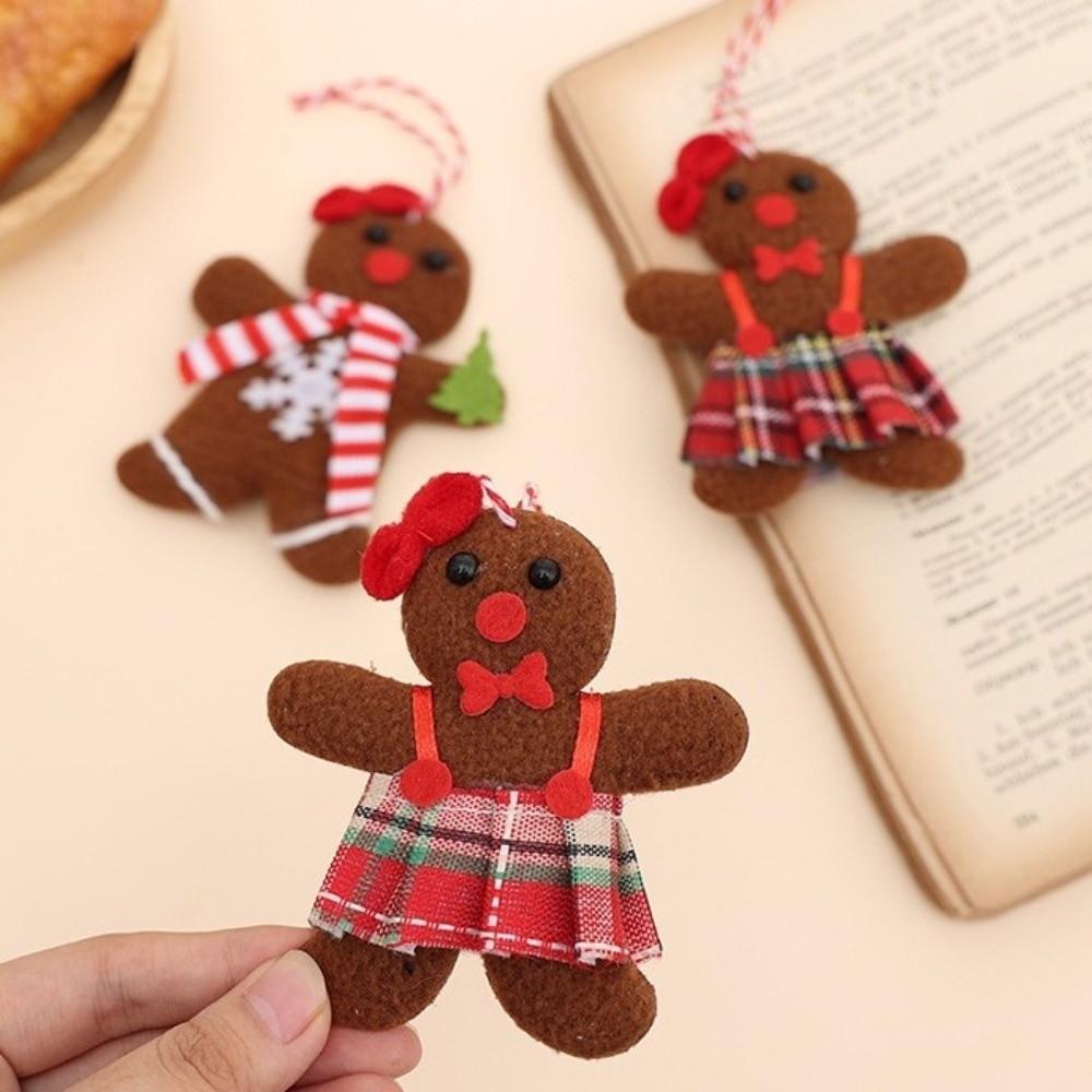 3pcs Set Christmas Gingerbread Man Hanging Ornaments Christmas Tree Decorations  Christmas