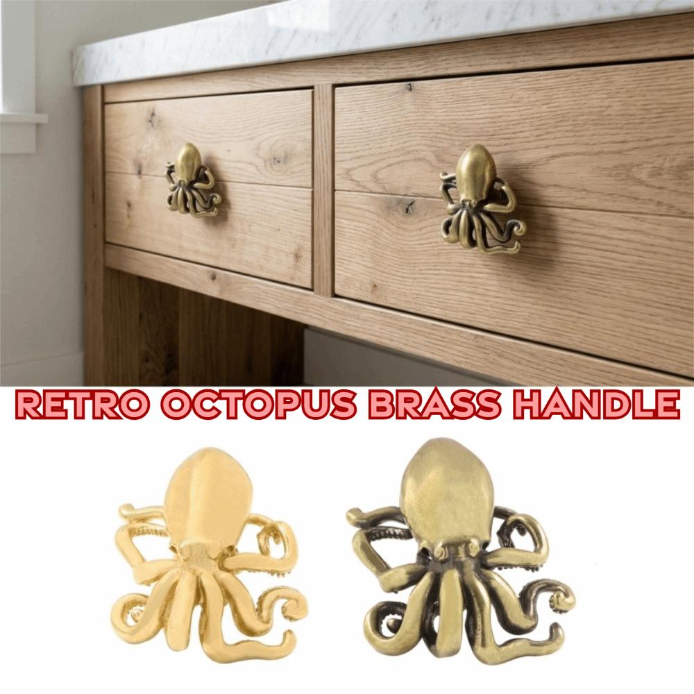 Vintage Cabinet Door Knobs Furniture Hardware Wardrobe Drawer Pulls Octopus Brass Handle Dresser