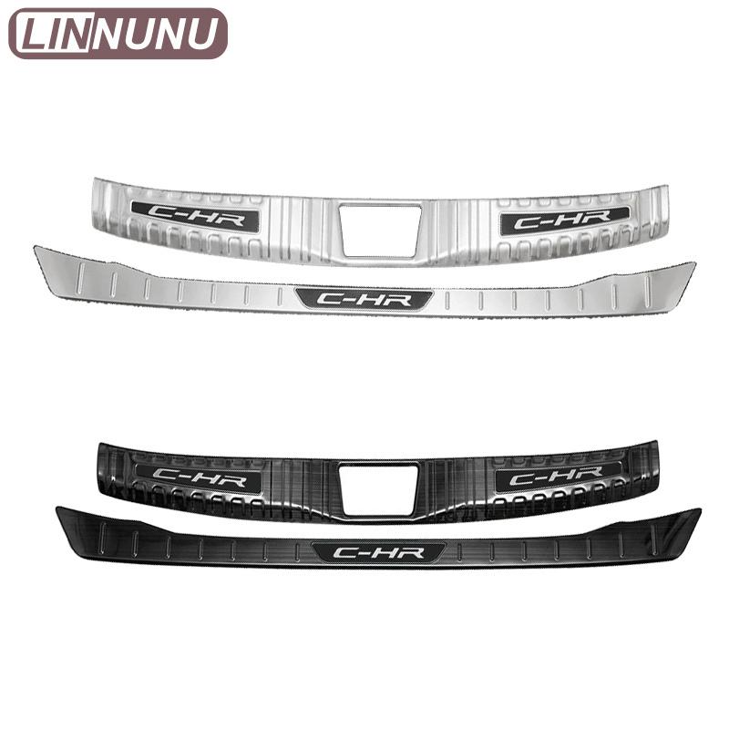 2 шт. CHR Автоаксессуары Защита багажника Накладка на порог Защитная накладка на задний бампер Накладка на порог двери Для Toyota C-HR 2018 -2025 2024