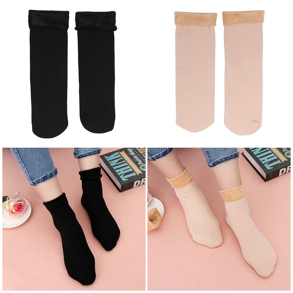 Winter Warmer Snow Boots Thermal Velvet Floor Stocking Wool Hosiery Thicken Socks Cashmere