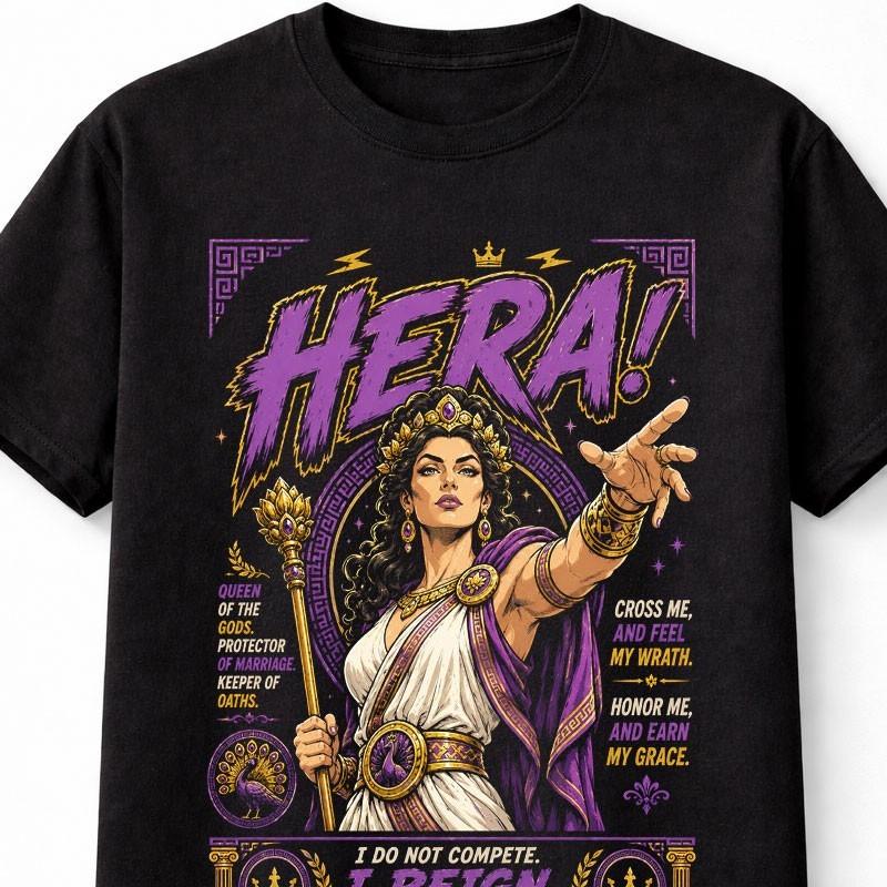 Hera Queen of Olympus Greek Goddess Mythology Unisex TShirt