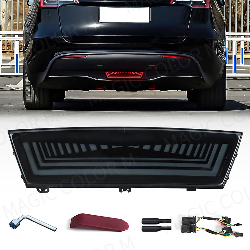 Для Tesla Model Y 3-в-1 Функции Задний Ходовой Огонь Стоп-Сигнал Динамический Желтый Поворотник Светодиодный Габаритный Огонь